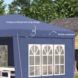 image-3 x 6m Heavy Duty Gazebo Marquee Party Tent with Storage Bag Blue