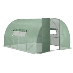 image-4 x 3M Walk-in Garden Polytunnel Greenhouse Galvanised Steel W/ Door