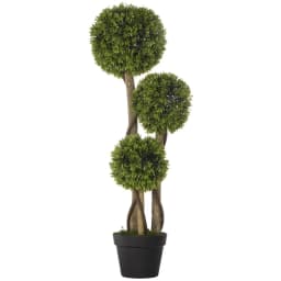 image-Potted Artificial Plants Boxwood Ball Topiary Trees Indoor Outdoor, 90cm