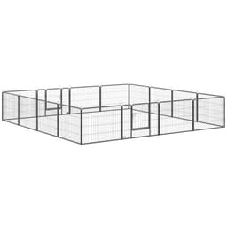 image-Heavy Duty Dog Pen with 2 Doors, 16 Panels Dog Playpen Puppy Pen, 60H cm