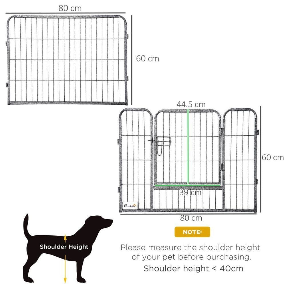 image-Heavy Duty Dog Pen with 2 Doors, 16 Panels Dog Playpen Puppy Pen, 60H cm
