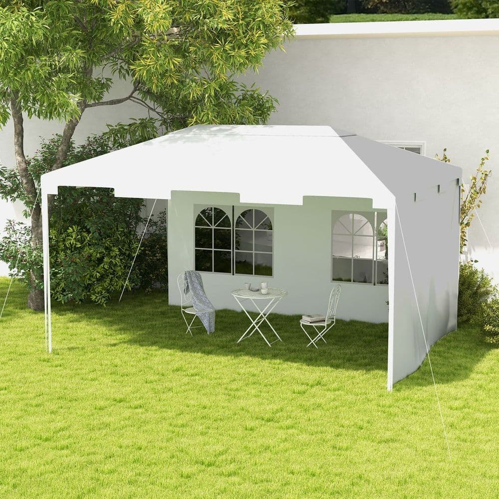 image-3 x 4 m Garden Gazebo Outdoor Canopy Marquee Party Tent White
