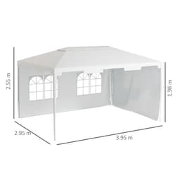 image-3 x 4 m Garden Gazebo Outdoor Canopy Marquee Party Tent White