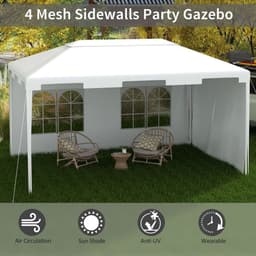image-3 x 4 m Garden Gazebo Outdoor Canopy Marquee Party Tent White