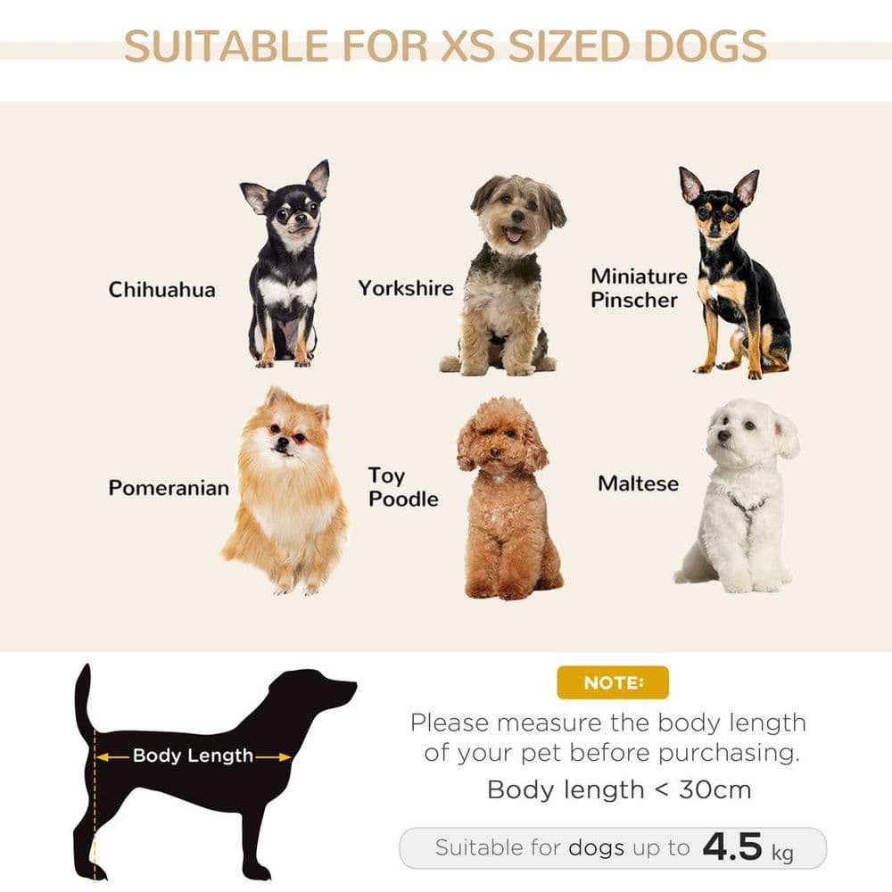 image-Dog Sofa Cat Couch Bed for XS Dogs w/ Removable Sponge Cushion - Grey