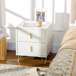 image-Nightstand with 2 Drawers, Side End Table for Living Room, Bedroom