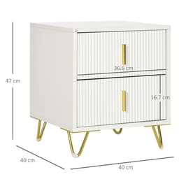 image-Nightstand with 2 Drawers, Side End Table for Living Room, Bedroom
