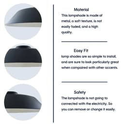 image-Navy Blue Retro Vintage Lampshade Easy Fit E27 Base Industrial Pendant Metal 36cm Lamp Light Shades