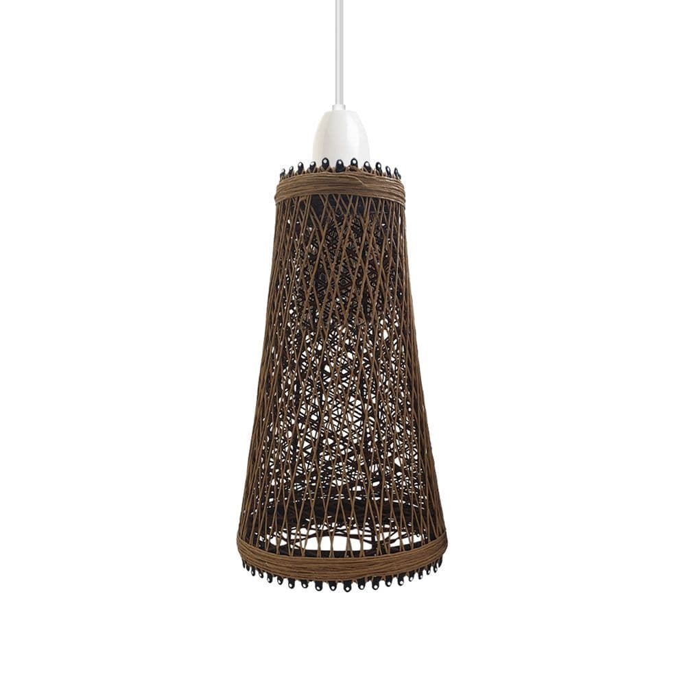 image-Retro Vintage 4cm Hole Barrel Cage Design Lampshade Easy Fit