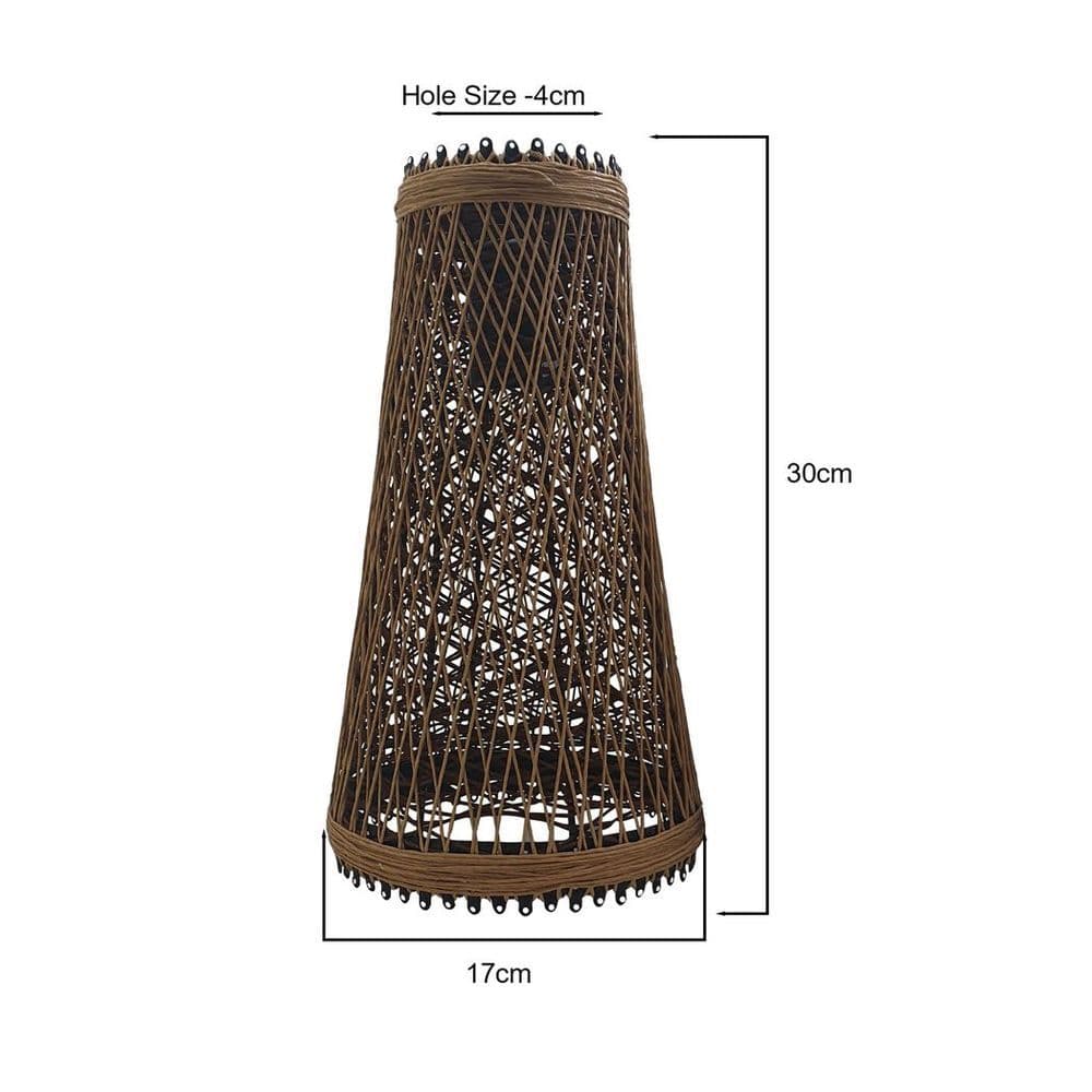 image-Retro Vintage 4cm Hole Barrel Cage Design Lampshade Easy Fit