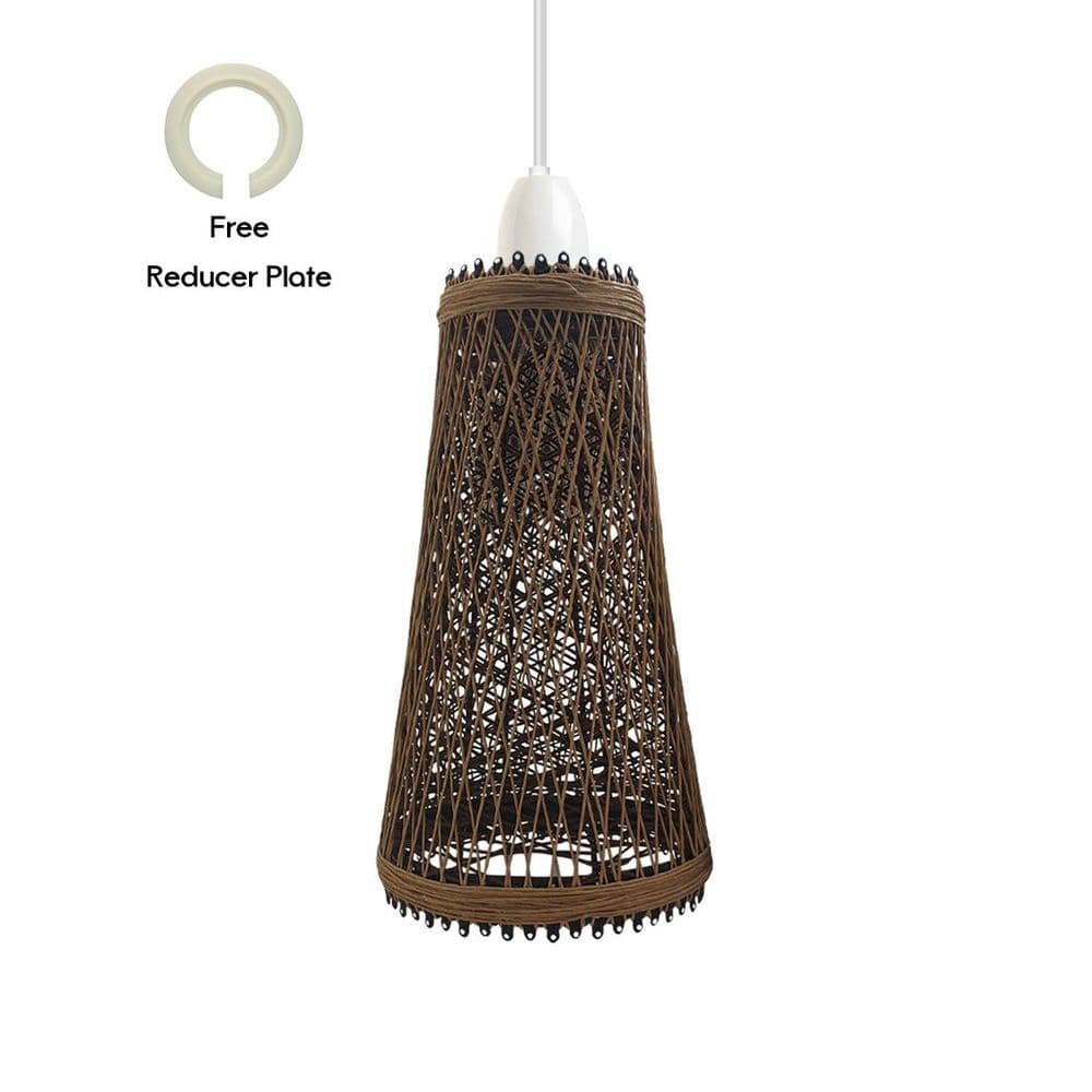 image-Retro Vintage 4cm Hole Barrel Cage Design Lampshade Easy Fit
