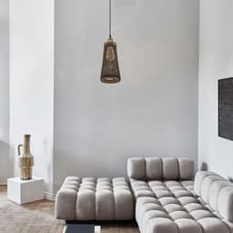 image-Natural Rattan Wicker Vintage Industrial Style Single Ceiling Pendant Light Shade