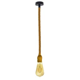 image-Vintage Ceiling Pendant Light 1m Yellow Colour Hemp Rope Hanging Lamp Lights