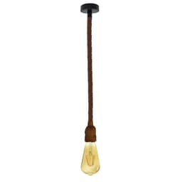 image-Vintage Ceiling Pendant Light 1m Brown Colour Hemp Rope Hanging Lamp Lights