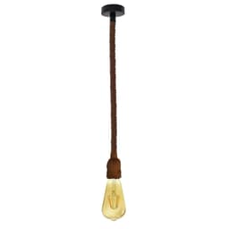 image-Vintage Ceiling Pendant Light 1m Brown Colour Hemp Rope Hanging Lamp Lights