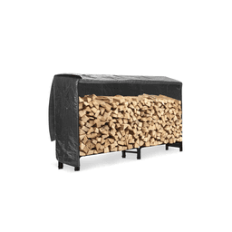 image-Neo 240cm Outdoor Metal Log Holder Storage Rack with Cover
