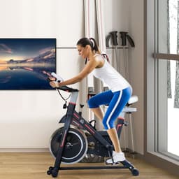 image-HOMCOM 8kg Flywheel Exercise Racing Bicycle Cardio Adjustable Resistance LCD
