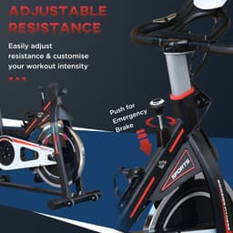 image-HOMCOM 8kg Flywheel Exercise Racing Bicycle Cardio Adjustable Resistance LCD