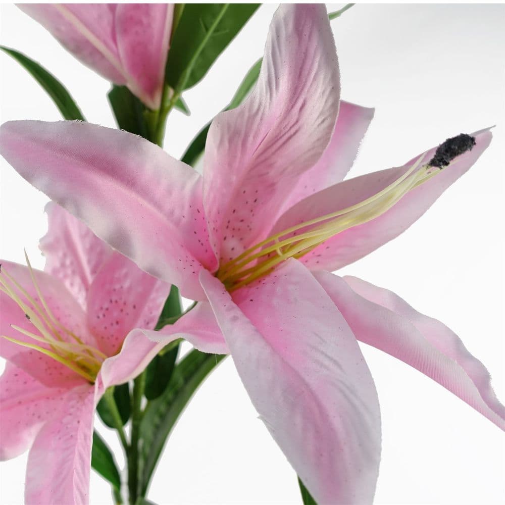 image-Pack of 6 x 100cm Large Pink Lily Stem - 18 Flowers