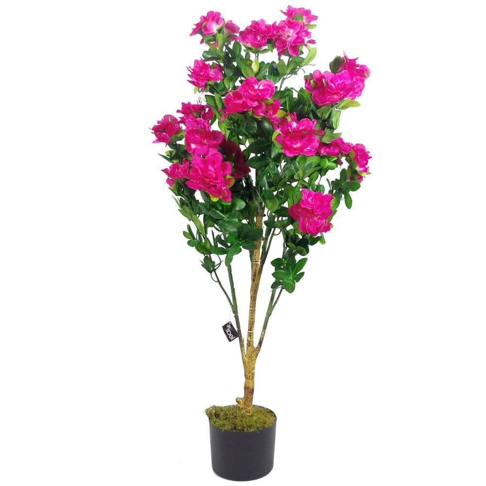 image-100cm Premium Artificial Azalea Pink Flowers Potted Plant
