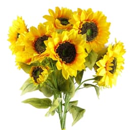 image-Pack of 6 x 88cm Yellow Artificial Sunflower - 18 heads