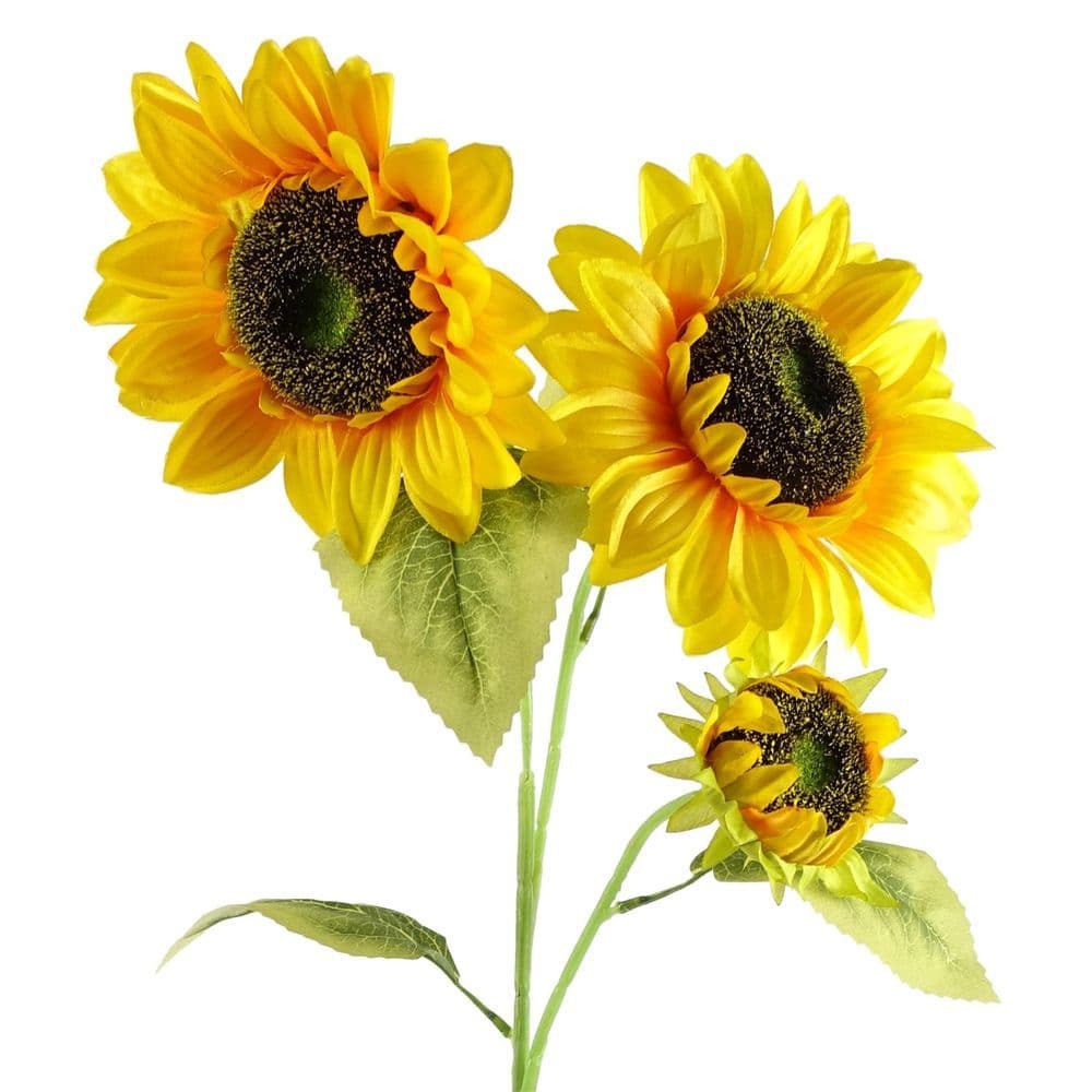 image-Pack of 6 x 88cm Yellow Artificial Sunflower - 18 heads