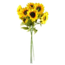 image-Pack of 6 x 88cm Yellow Artificial Sunflower - 18 heads