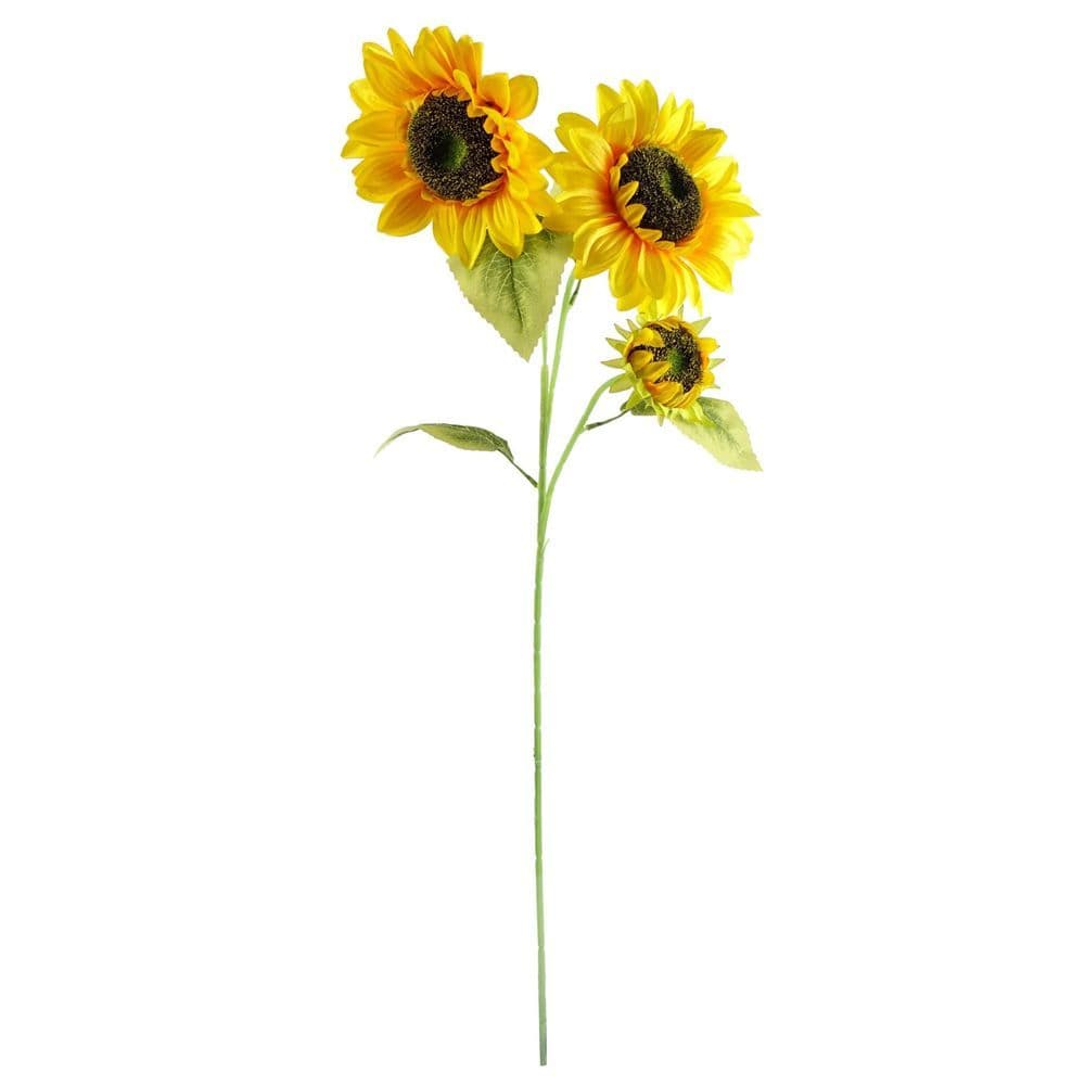 image-Pack of 6 x 88cm Yellow Artificial Sunflower - 18 heads