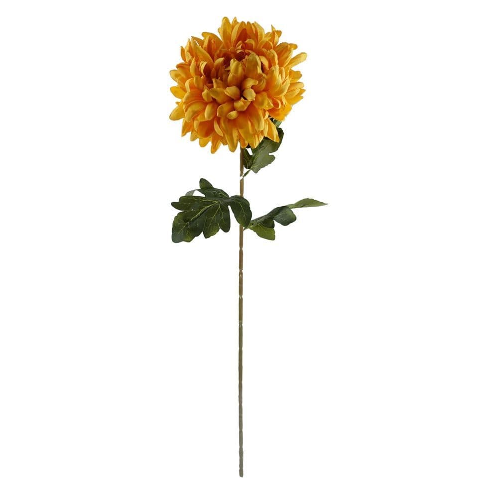 image-100cm Yellow Chrysanthemum Glass Ball Vase