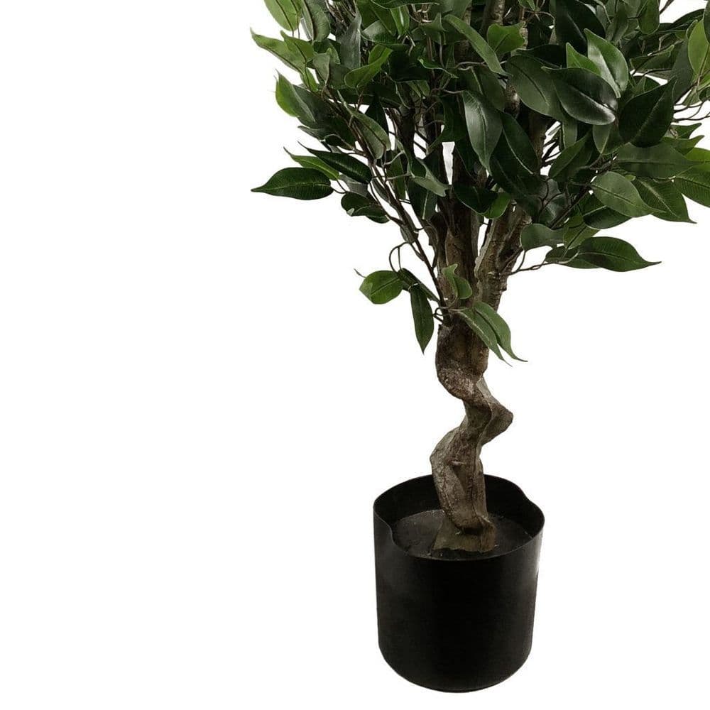 image-110cm Artificial Evergreen Ficus Tree Multicolour Planter