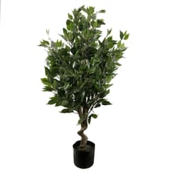 image-110cm Artificial Evergreen Ficus Tree Multicolour Planter