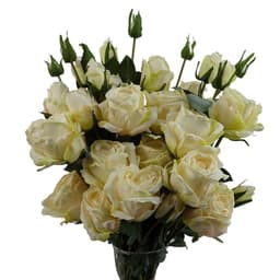 image-6 x 60cm Cream Rose Artificial Flower Sprays - 24 Flowers 18 Buds