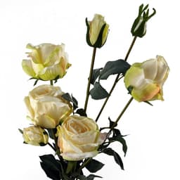 image-6 x 60cm Cream Rose Artificial Flower Sprays - 24 Flowers 18 Buds