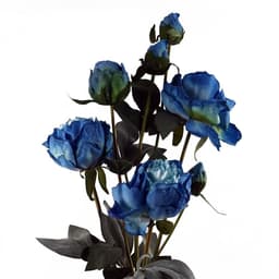 image-6 x 55cm Blue Peony Artificial Flower Stems - 24 flowers 18 buds