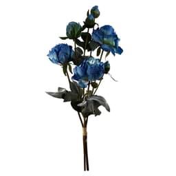 image-6 x 55cm Blue Peony Artificial Flower Stems - 24 flowers 18 buds