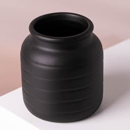 image-Black Vase Planter 13 x 13 x 14cm