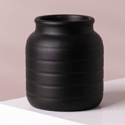 image-Black Vase Planter 13 x 13 x 14cm