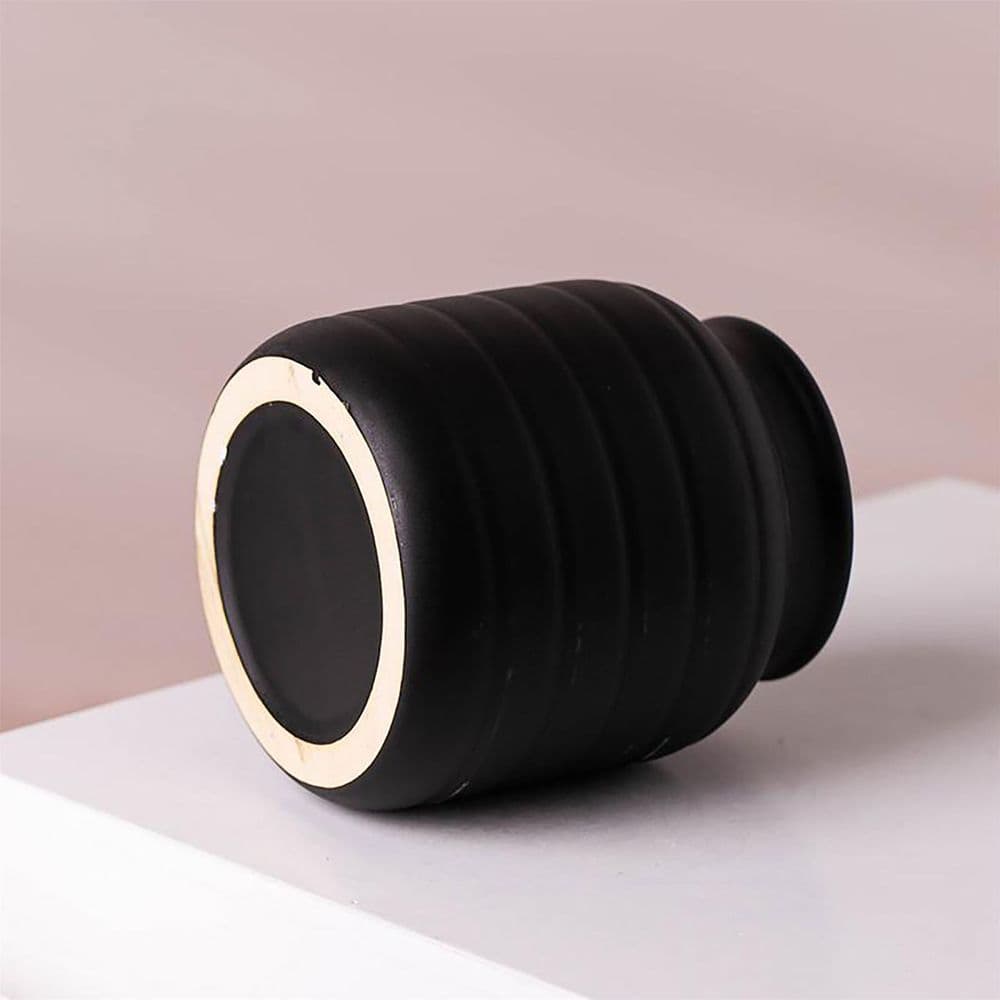 image-Black Vase Planter 13 x 13 x 14cm
