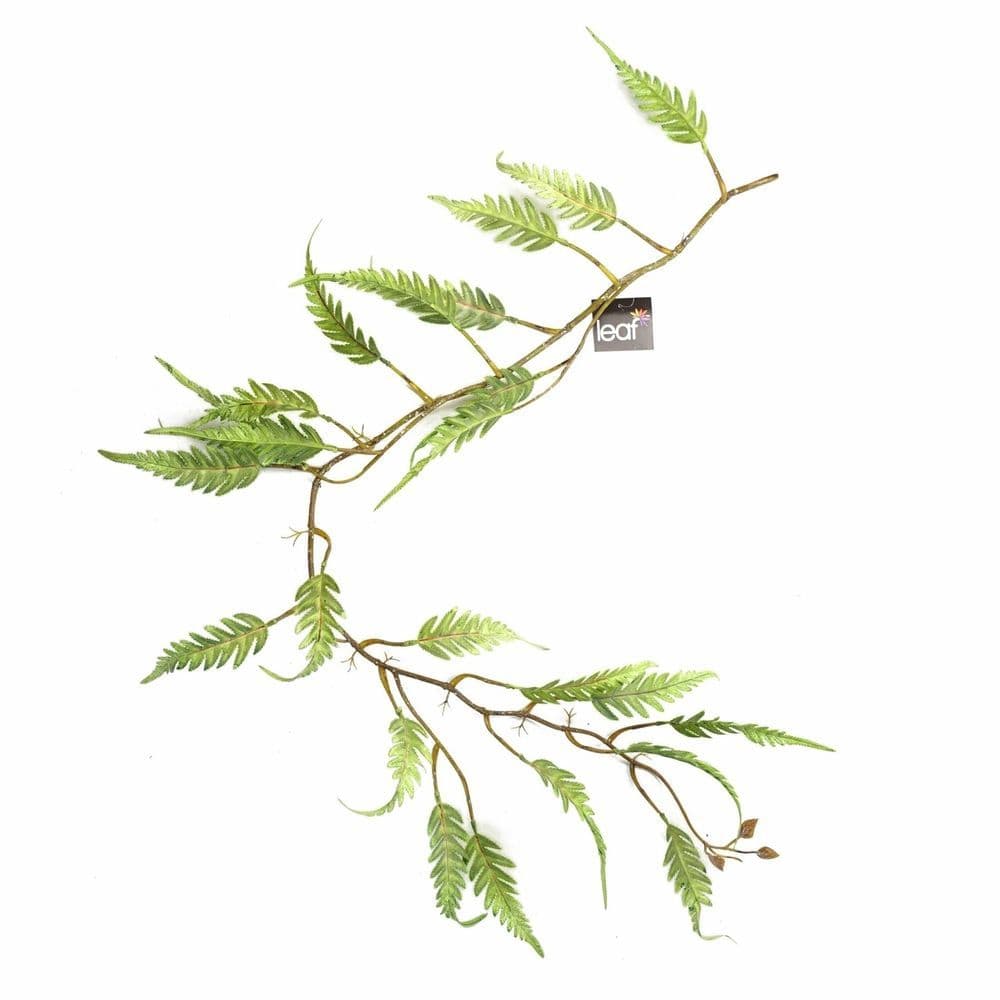 image-125cm Artificial Trailing Hanging Fern Foliage Plant Realistic