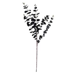 image-100cm Yellow Lily Black Eucalyptus Glass Ball Vase