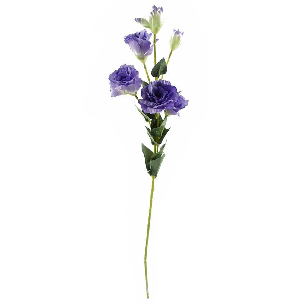 image-60cm Purple Wild Rose Arrangement Silver Glass Vase