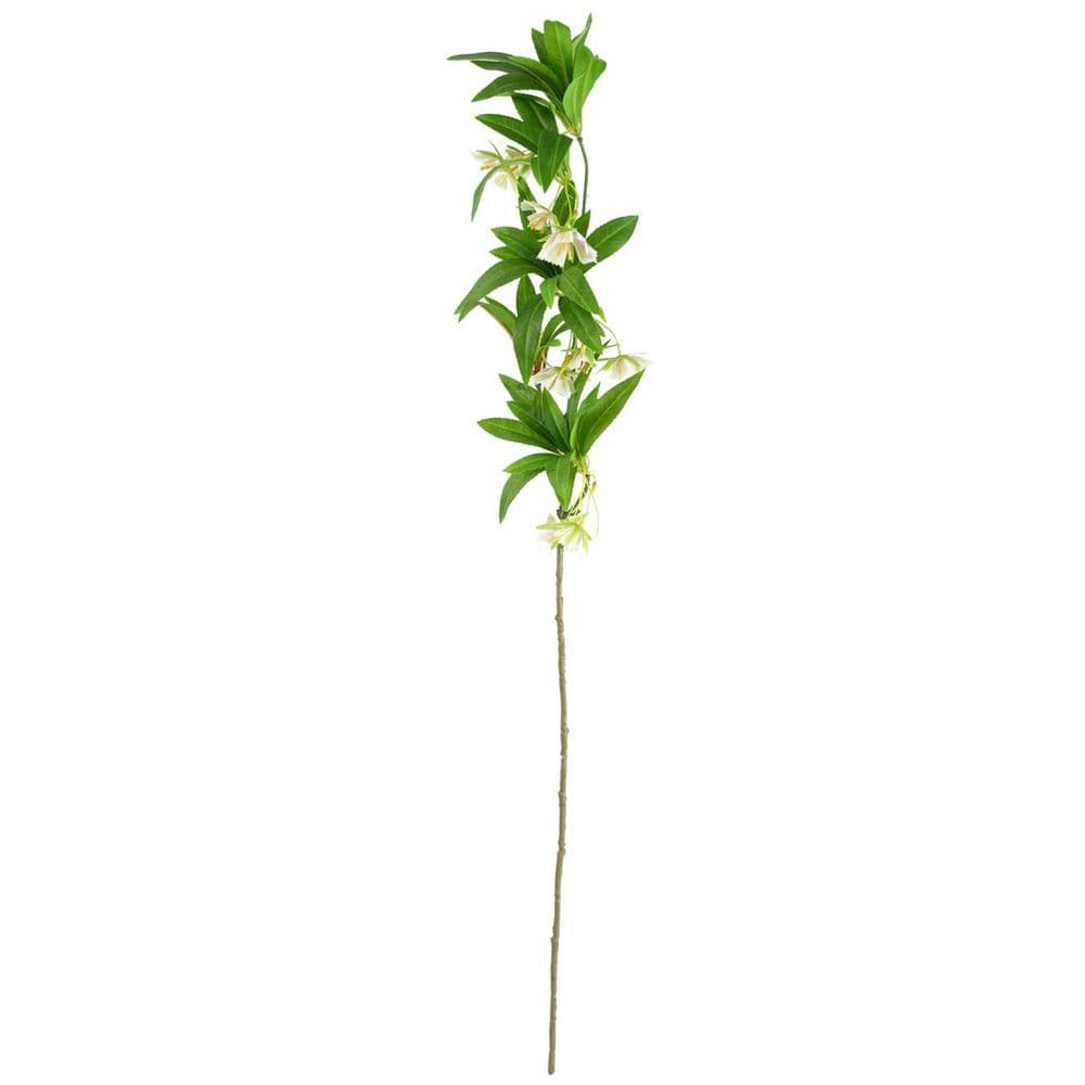 image-60cm Artificial Berry Delphinium Cream Flower Mix Glass Vase