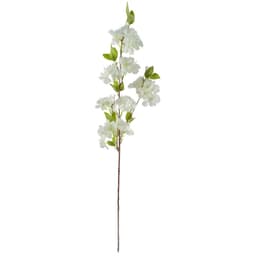 image-100cm Poppy and White Blossom Arrangement Glass Vase