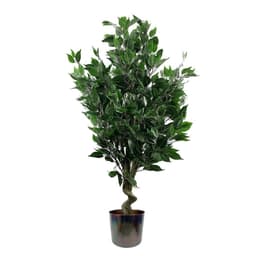 image-110cm Leaf Realistic Artificial Ficus Tree / Plant Multicolour Planter