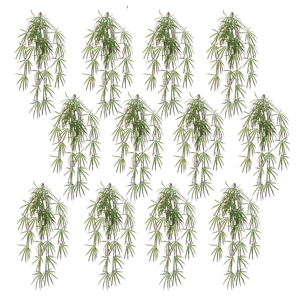 image-Pack of 12 x 100cm Artificial Hanging Acer Spider Plant