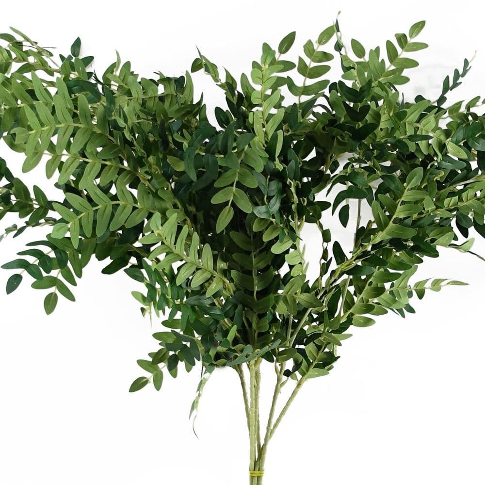 image-Pack of 6 x 100cm Artificial Fern Foliage Stem