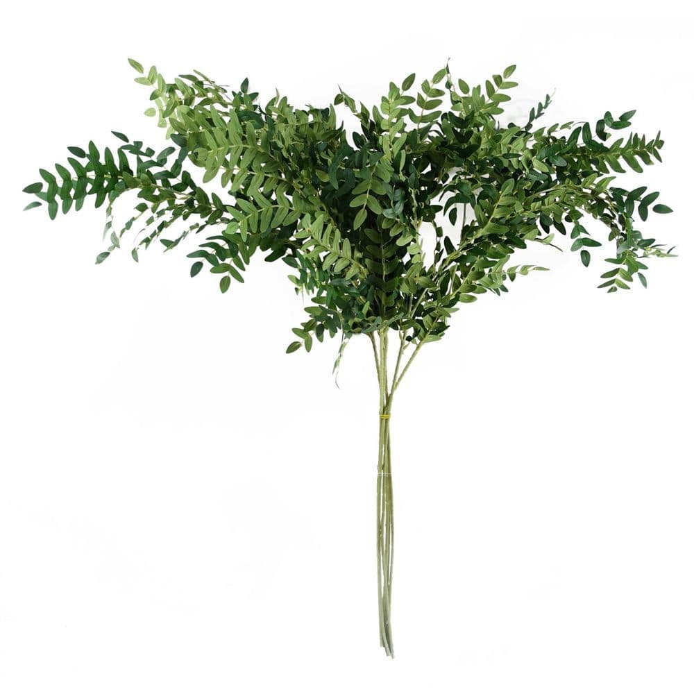 image-Pack of 6 x 100cm Artificial Fern Foliage Stem