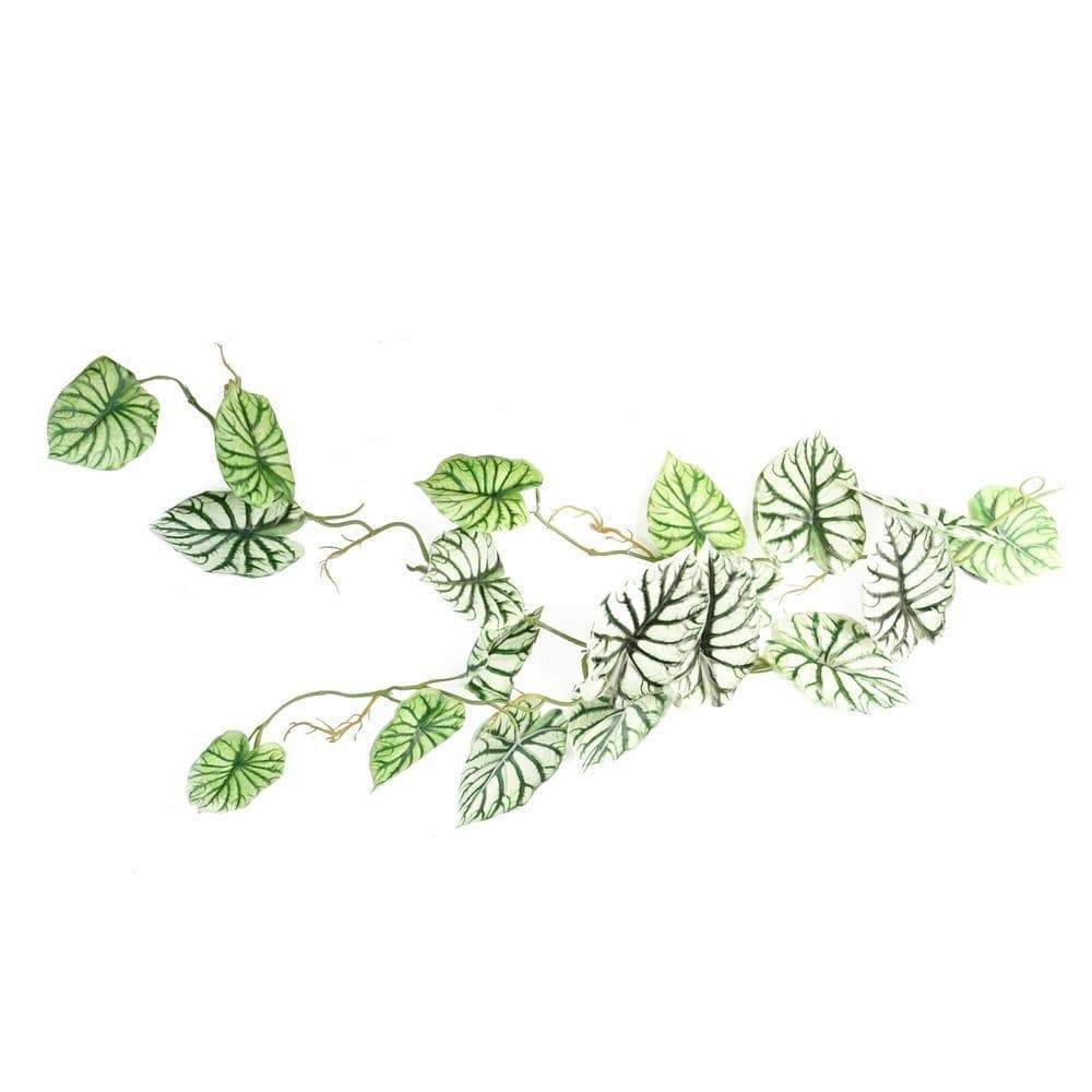 image-120cm Artificial Trailing Hanging Plant Realistic Alocasia Dragon Scale Light
