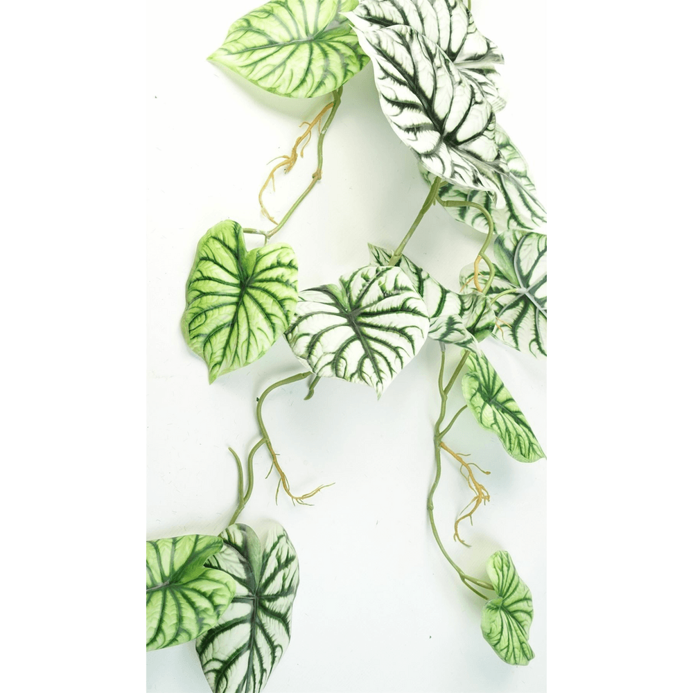 image-120cm Artificial Trailing Hanging Plant Realistic Alocasia Dragon Scale Light