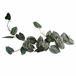 image-120cm Artificial Trailing Hanging Plant Realistic Alocasia Dragon Scale Dark